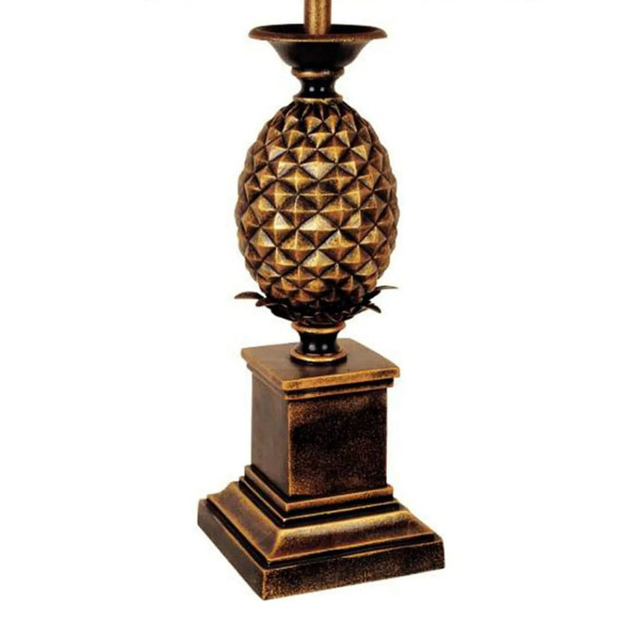 32' Tall Metal Table Lamp with Antique Gold finish, Pineapple design Default -DTYStore