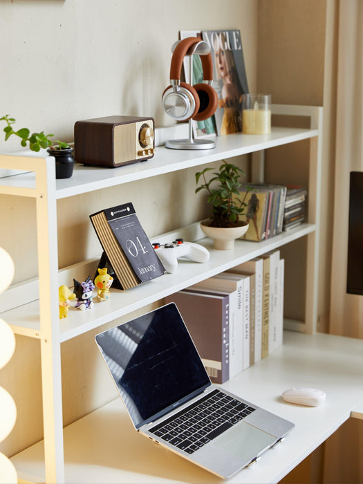 94.5 Inch Home Office Desk L shape gaming desk with storage Shelves and stool - DTYStore