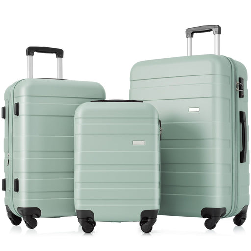 Durable ABS Hardshell Luggage Set with Spinner Wheels and TSA Lock, Lightweight