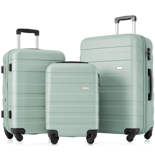 Durable ABS Hardshell Luggage Set with Spinner Wheels and TSA Lock, Lightweight
