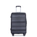 Expandable 3 Piece Luggage Sets PC Lightweight & Durable Suitcase with Two Hooks, Spinner Wheels, TSA Lock, (21/25/29) Black - DTYStore