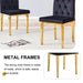 4 piece dining chairs.The gold metal legs complement the black velvet, showcasing a perfect blend of modern and classic elements.Suitable for various occasions such as kitchens,conference rooms, etc. - DTYStore
