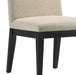 Froja Beige Fabric & Black Finish Side Chair (Set of 2) - DTYStore