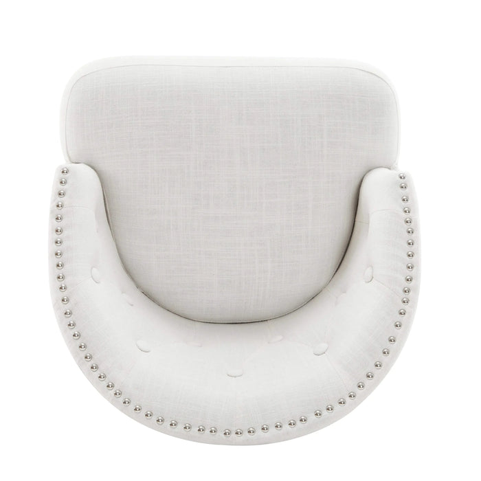 33.25' Swivel Counter Stools Set of 2, Upholstered Counter Height Bar Stools with Solid Rubber Wood Frame, Backrest, Footrest, Armless Barstools for Home Bar, Kitchen Counter, Black + Beige Default -DTYStore