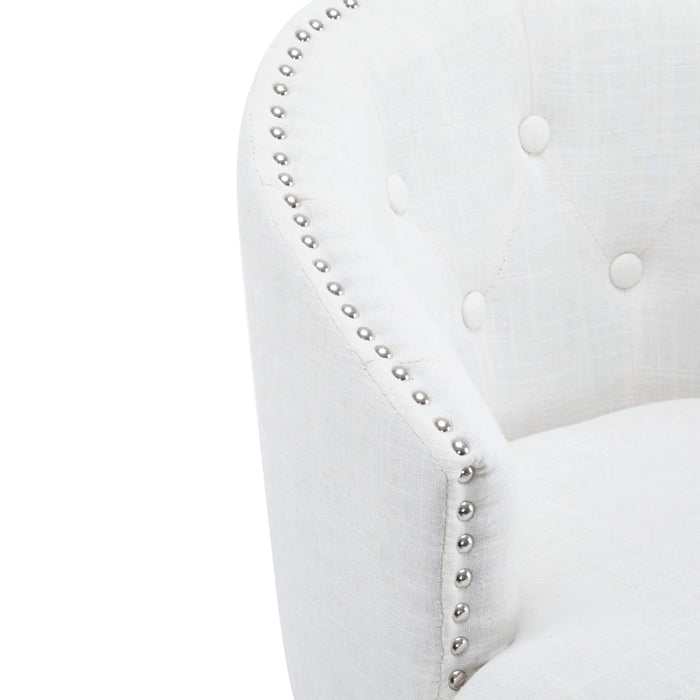 33.25' Swivel Counter Stools Set of 2, Upholstered Counter Height Bar Stools with Solid Rubber Wood Frame, Backrest, Footrest, Armless Barstools for Home Bar, Kitchen Counter, Black + Beige Default -DTYStore