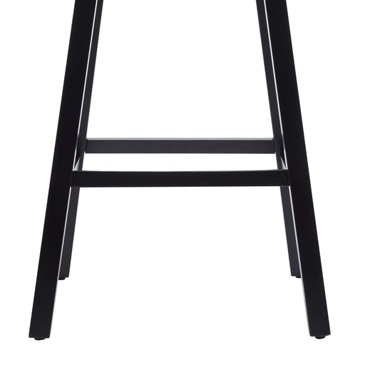 33.25' Swivel Counter Stools Set of 2, Upholstered Counter Height Bar Stools with Solid Rubber Wood Frame, Backrest, Footrest, Armless Barstools for Home Bar, Kitchen Counter, Black + Beige Default -DTYStore