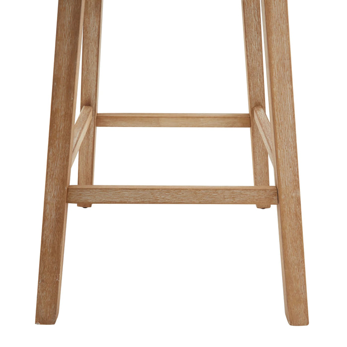 33.25' Swivel Counter Stools Set of 2, Upholstered Counter Height Bar Stools with Solid Rubber Wood Frame, Backrest, Footrest, Armless Barstools for Home Bar, Kitchen Counter, Natural + Beige Default -DTYStore