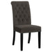 Brown and Rustic Espresso Tufted Side Chairs (Set of 2) - DTYStore