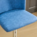Furniture,Swivel Barstools Adjusatble Seat Height With Chrome Base, Modern PU Upholstered Bar Stools with the whole Back Tufted, for Home Pub and Kitchen Island,Blue, Set of 2 - DTYStore