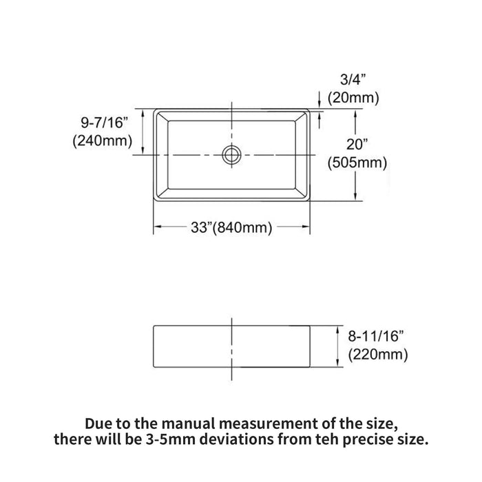 33 Farmhouse Sink - 33 Inch White Farmhouse Kitchen Sink Apron Front Ceramic Single Bowl Kitchen Sinks Default -DTYStore