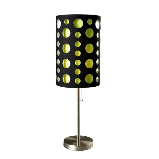 33' Tall Metal Table Lamp, Retro design with Black and Green Shade Default -DTYStore