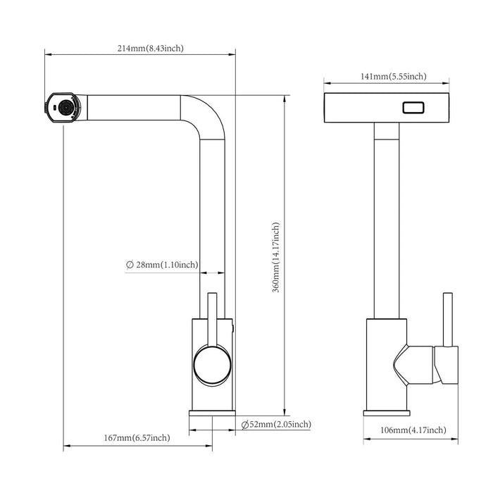 33 x 22 inch Stainless Steel 33' Drop-in Kitchen Sink with Pull-Down Faucet and Soap Dispenser, Brushed Nickel Finish - DTY Store