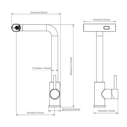 33 x 22 inch Stainless Steel 33' Drop-in Kitchen Sink with Pull-Down Faucet and Soap Dispenser, Brushed Nickel Finish Default -DTYStore