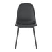 Modern Minimalist Black Dining Chair Set - Six Chairs per Box, Stable and Comfortable.Modern Mid-Century Style Upholstered Side Chairs,Spoon Shaped Chairs With Black Metal Legs. - DTYStore