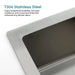 33'x19' Embedded Double Bowl Kitchen Sink, Overmount Handmade Sink in Brushed (Sink only) - DTY Store