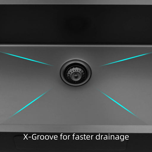 33x19x10'Undermount Single Bowl Stainless Steel Kitchen Sink Default -DTYStore