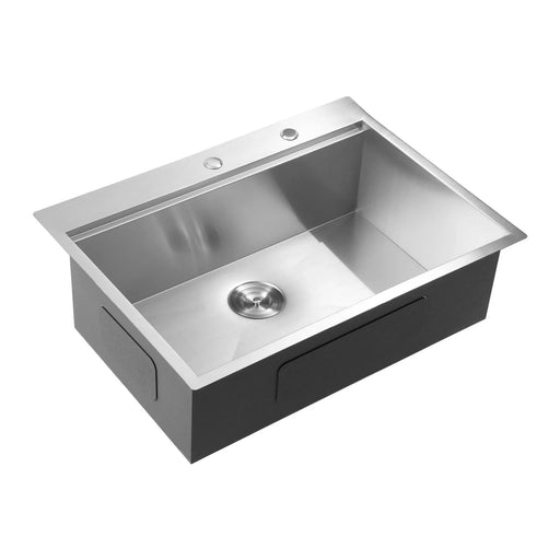 33x22x10'Drop-in Single Bowl Stainless Steel Kitchen Sink with Workstation Default -DTYStore