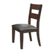 Pack of 2 Padded Leatherette Side Chairs in Dark Cherry - DTYStore