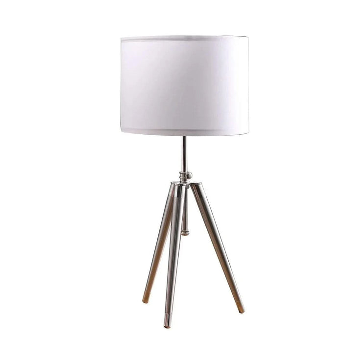 34.25' - 29.25' In Mid-Century Adjustable Tripod Chrome/Silver Metal Table Lamp Default -DTYStore