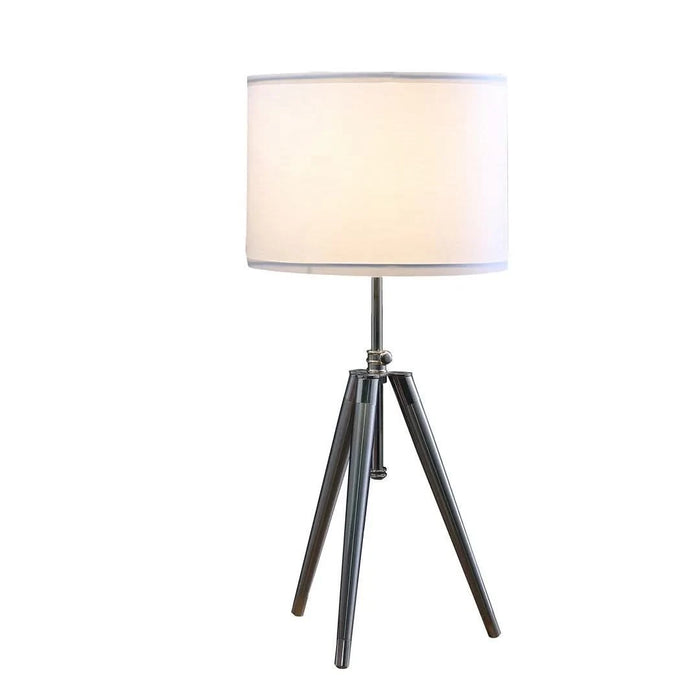 34.25' - 29.25' In Mid-Century Adjustable Tripod Chrome/Silver Metal Table Lamp Default -DTYStore