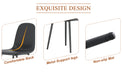 Modern Minimalist Black Dining Chair Set - Six Chairs per Box, Stable and Comfortable.Modern Mid-Century Style Upholstered Side Chairs,Spoon Shaped Chairs With Black Metal Legs. - DTYStore
