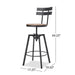 METAL CHAIR WITH WOODEN SEAT(set of 2) - DTYStore