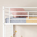 Twin Loft Bed with Desk and Storage Wardrobe, Heavy Duty Loft Bed with Stairs and Metal Grid, Twin Size Loft Bed, No Box Spring Needed, White Loft Bed Twin Size-White - DTYStore
