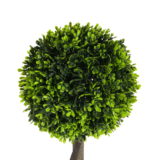 34' Artificial Topiary Boxwood Tree Double Ball with Pot, Set of 2 Default -DTYStore