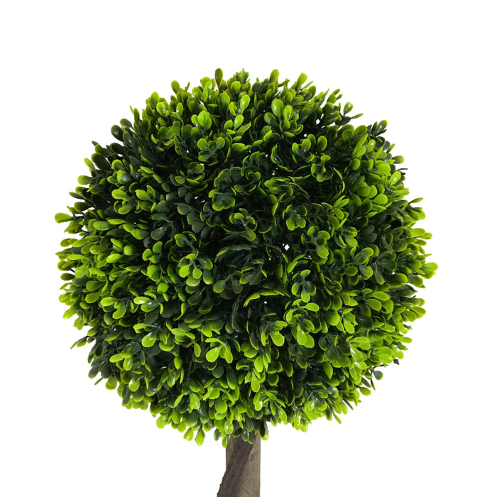34' Artificial Topiary Boxwood Tree Double Ball with Pot, Set of 2 Default -DTYStore