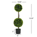 34' Artificial Topiary Boxwood Tree Double Ball with Pot, Set of 2 Default -DTYStore
