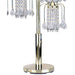 34' Tall Metal Table Lamp with Brass finish, 3 Crystal Chandelier Lights Default -DTYStore