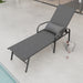 Outdoor Patio Swimming Pool Lounge Gray Color with Pillow - DTYStore