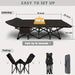 75 Inch Folding Camping Bed, Heavy Duty Sleeping Bed with Carrying Bag, Oxford Cloth Portable Travel Camping Bed for Home, Office Nap and Outdoor Beach - DTYStore