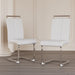 Modern Dining Chairs,PU Faux Leather High Back Upholstered Side Chair with C-shaped Tube Plating Metal Legs for Dining Room Kitchen Vanity Patio Club Guest Office Chair (Set of 4) (White+PU Leather) - DTYStore