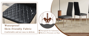 Modern Style Dining Chairs Set of 6 in Black, Essential for Minimalist Homes.Meeting Family Dining Needs,PU Material Seat,Silver Metal Legs,Blending into Various Home Environments.W1151107275 - DTYStore