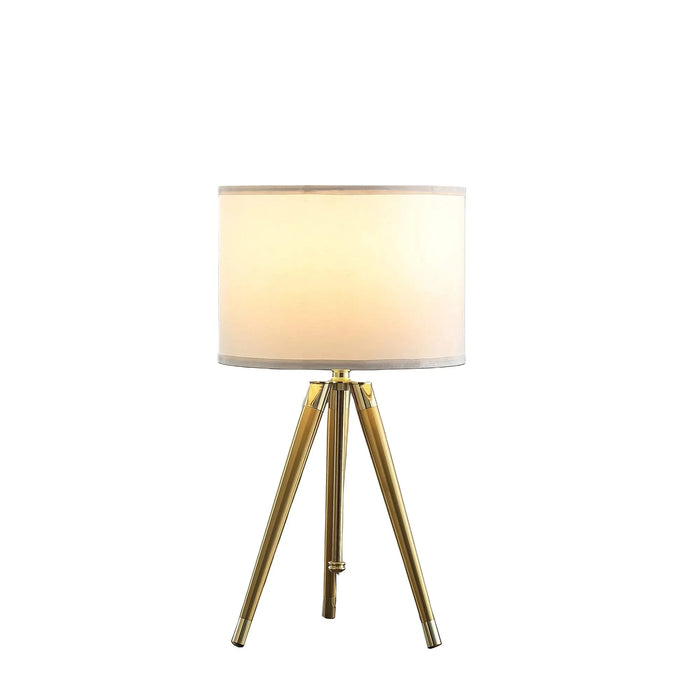 35.5' - 25.75'H Adjustable Hieght Brass/Shiny Gold Modern Tripod Table Lamp for Living Room, Nightstand Bedside Table Lamp for Bedroom, LED Lamp Default -DTYStore
