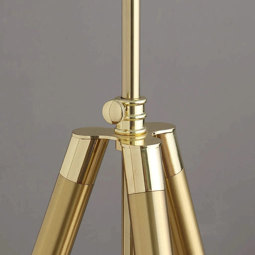 35.5' - 25.75'H Adjustable Hieght Brass/Shiny Gold Modern Tripod Table Lamp for Living Room, Nightstand Bedside Table Lamp for Bedroom, LED Lamp Default -DTYStore