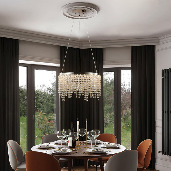 15.7-inch Fancy hanging ceiling lamps luxury modern pendant light crystal chandelier