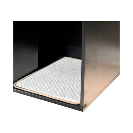 35.83' Cat Litter Box Enclosure Hidden Furniture (Scratch Pad Included), Modern Black Cat House with Corrugated Cardboard Scratching Pad - 35.83' x 20.47' x 17.05', 52 lbs Default -DTYStore