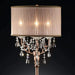 35' Tall Table Lamp 'Rosie' w/ Silvery Pink finish and Crystal Accents, Shade Default -DTYStore