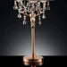 35' Tall Table Lamp 'Rosie' w/ Silvery Pink finish and Crystal Accents, Shade Default -DTYStore