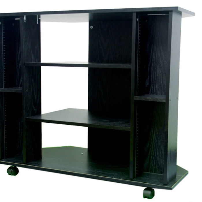 35' x 30' Wooden TV Stand, Black finish Default -DTYStore