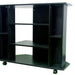 35' x 30' Wooden TV Stand, Black finish Default -DTYStore