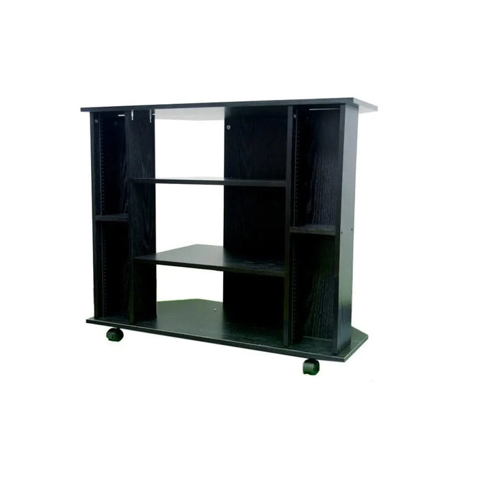 35' x 30' Wooden TV Stand, Black finish Default -DTYStore