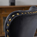 Furniture Office Chair,Velvet Upholstered Tufted Button Home Office Chair with Golden Metal Base,Adjustable Desk Chair Swivel Office Chair (Black) - DTYStore