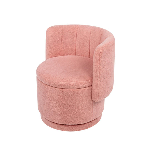 360 Degree Swivel Back Sofa Chair With Storage Space, Suitable For Bedroom and Living Room(Pink) Default -DTYStore
