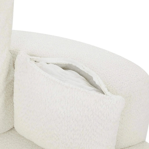 360° Swivel Chair Accent Barrel Chair with Removable Pillows, Beige Chenille Fabric, 56.3' Diameter-DTYStore