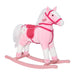 Kids Plush Toy Rocking Horse Pony Toddler Ride on Animal for Girls Pink Birthday Gifts with Realistic Sounds, Pink - DTYStore