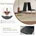 Modern Style Dining Chairs Set of 6 in Black, Essential for Minimalist Homes.Meeting Family Dining Needs,PU Material Seat,Silver Metal Legs,Blending into Various Home Environments.W1151107275 - DTYStore
