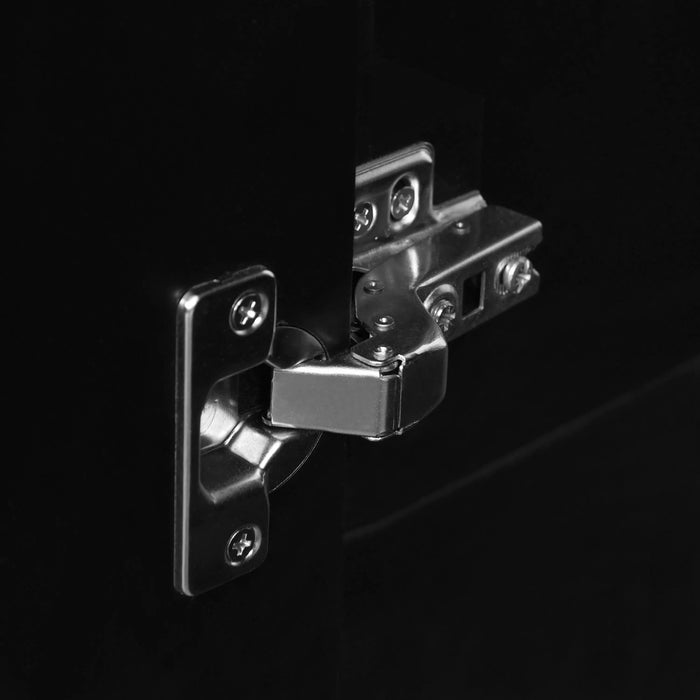 36'' Bathroom Vanity with Ceramic Sink Combo Set,Modern Freestanding Single Bathroom Cabinet with 4 Drawers & 2 Cabinets,Storage Cabinet for Bathroom, Solid Wood Frame Vanity Set, Black Default -DTYStore